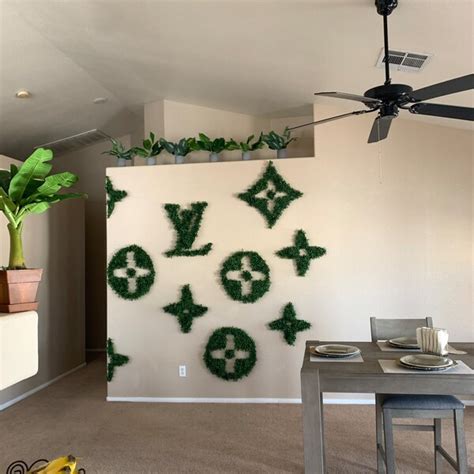 How I Created My LV inspired Grass wall .